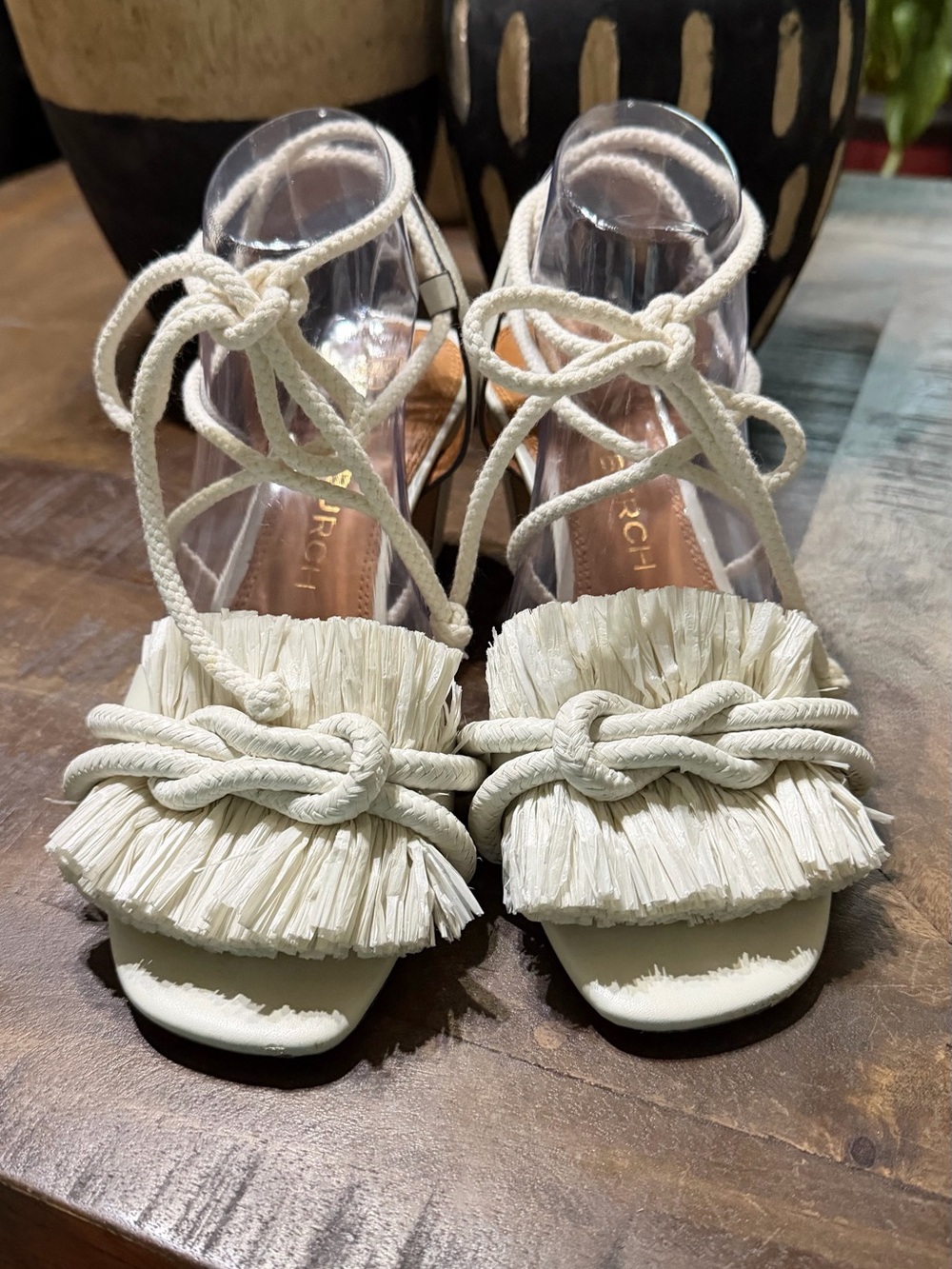 EUC  Tory Burch Womens Rope Heeled Sandal size 9